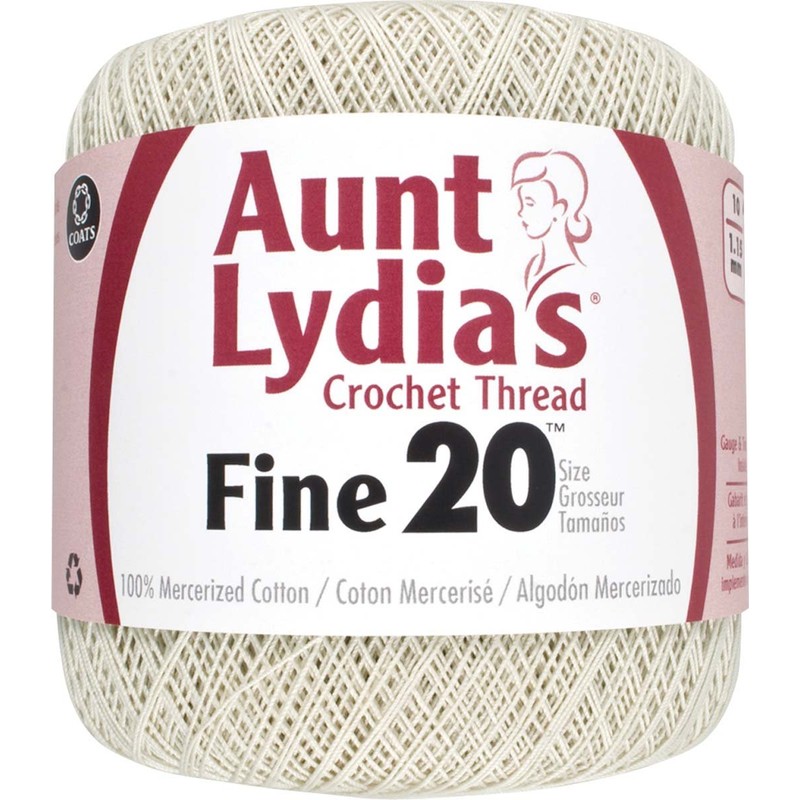 Coats Crochet Fine Crochet Thread, 20, Natural