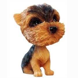 Kangkang@ [Yorkshire Terrier] Bobbleheads Car Ornaments Resin Car Decoration,4.7x2.3''
