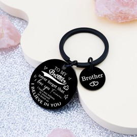 Gifts For Brother Adult Best Big Brother Gifts From Sister Funny Birthday Gift For Adults Brothers Cool Brothers Keychain Gift For Him Christmas Things for Men Inspirational I Believe In You Keyring
