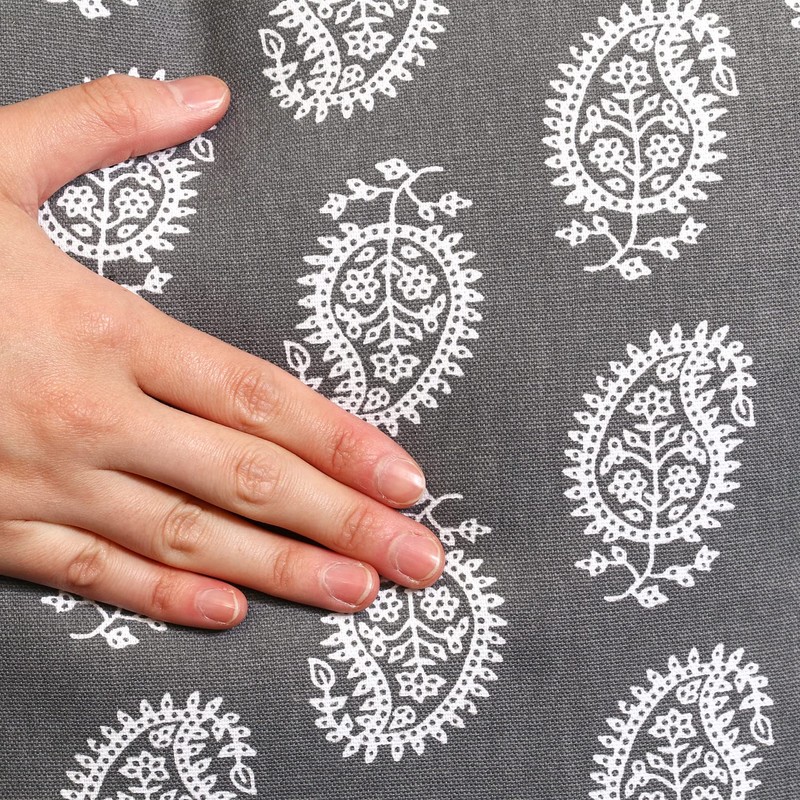 Fuji Boeki Cushion Cover 45x45 Gray 100% Cotton with Tassel