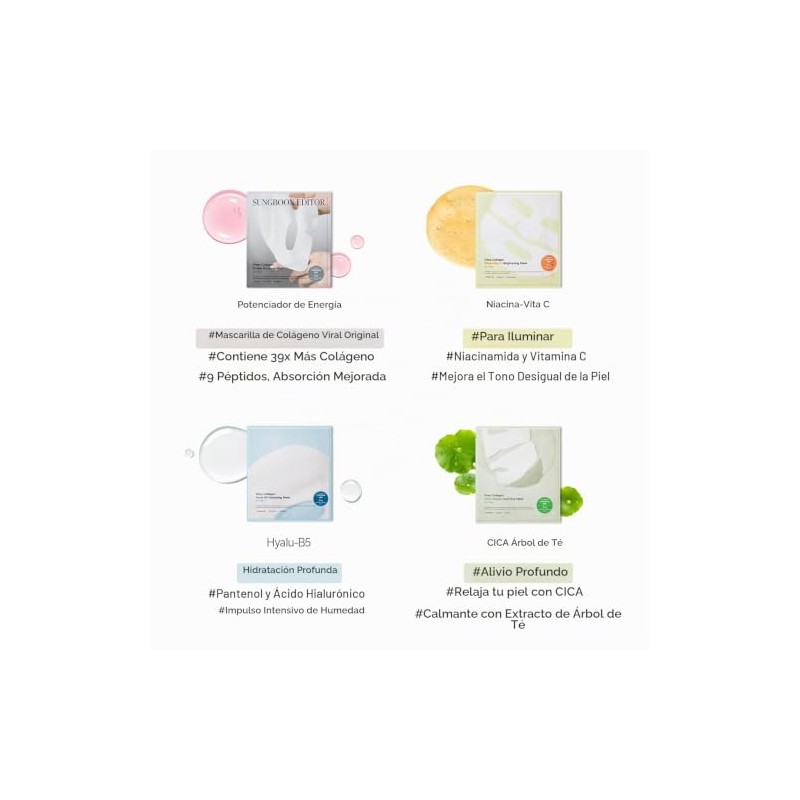 SUNGBOON EDITOR Deep Collagen Cica Tea Tree Overnight Mask 37Gx4Ea