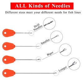 Luroad Carp Fishing Baiting Rigs Tool Kit Set, 6 in 1 Carp Fishing Tackle Kit, Including Hook Needle, Driller, Knot Puller, and Fishing Braid Line Scissors for Fishing Bait Driller