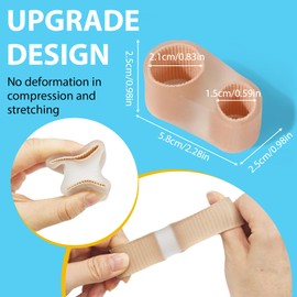 2 Stück Hallux Valgus Korrektur, Toe Separator, Überlappende Zehen korrektur, Zehenspreizer aus Silikon für Damen & Herren, Wiederverwendbar Ballenschutz für Großzehe (Hautfarbe)