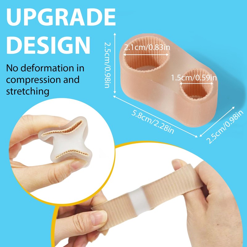 2 Stück Hallux Valgus Korrektur, Toe Separator, Überlappende Zehen korrektur,