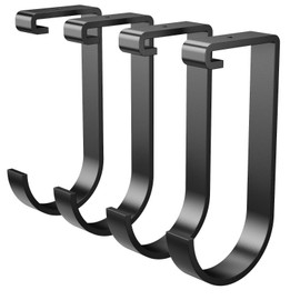 SunsGrove SunsGrove Heavy-Duty 4-Pack Overhead Garage Ceiling Storage Hooks, Add-On Storage Flat Hook Accessory for Hanging Bikes and More, Supports Up to 53lbs