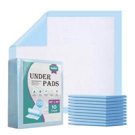 Extra Large Disposable Bed Pads for Incontinence 36" x 36" - 10 Count, Leak-Proof Chucks Pads for Adults, Kids and Pets, Absorbent Disposable Underpads, Incontinence Bed Pads Disposable for Beds