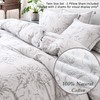 100% Natural Cotton 2pcs Floral Duvet Cover Sets - Grayish