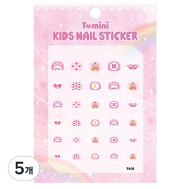 Tomini Kids Nail Stickers, T015, 5 pieces / 투미니 키즈 네일스티커, T015, 5개