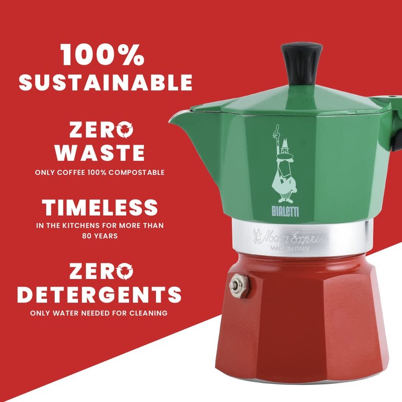 Bialetti - Moka Express Italia Collection: Iconic Stovetop Espresso Maker,