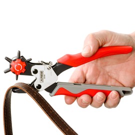 ARES 32016 – Professional Leather Hole Puncher – Precision Punch Tool for Leather, Canvas, Fabric and More Features 6 Punch Sizes – Ergonomic Handheld Design for Superior Comfort and Ease of Use