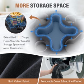 Couch Cup Holder-Sofa Cup Holder Pillow | Couch Caddy Buddy | Drinks Cupholder Tray Organizer for Bed, Rv, Tv, Car, Man Cave, Boat, Remote, Snacks| Gift for Couch Potato,Newborns' Partent (Grey)