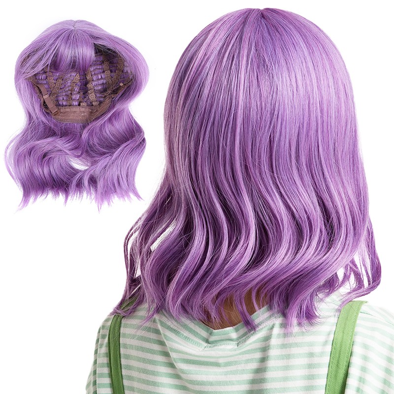 High Temperature Synthetic Women Hair Charming Wavy Wigs Short for