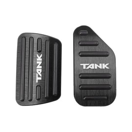 SAWAKAKI Toyota Tank M900A/M910A Dedicated Design with Logo Aluminum Axle Pedal Brake Pedal Cover Set of 2 (Black)