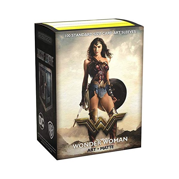 Dragon Shield Matte Art DC Justice League Wonder Woman Standard Size 100 ct Card Sleeves Individual Pack
