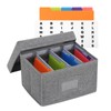 Qozary Index Card Holder 4x6 - Index Card Box With