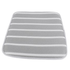 BTSEURY Shower Seat Cushion, Bathtub Cushion for Transfer Benches, Soft 4D Mesh Fabric Breathable Shower Chair Pad Gray White Striped for Shower Benches Sitting