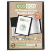eco-eco 2 x A2 50% Recycled 20 Pocket Black Folder