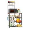 SWTYMIKI Bakers Rack with Storage - Coffee Bar Cabinet with