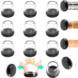 GAGUIUP Chair Sliders for Carpet, 16PCS Furniture Sliders for Carpeted Floors & Hardwood Floors, Round Chair Glide Pads for Quickly and Easily Moving Furniture, Protect Floor(Clear, Fit 0.8"-1.1")