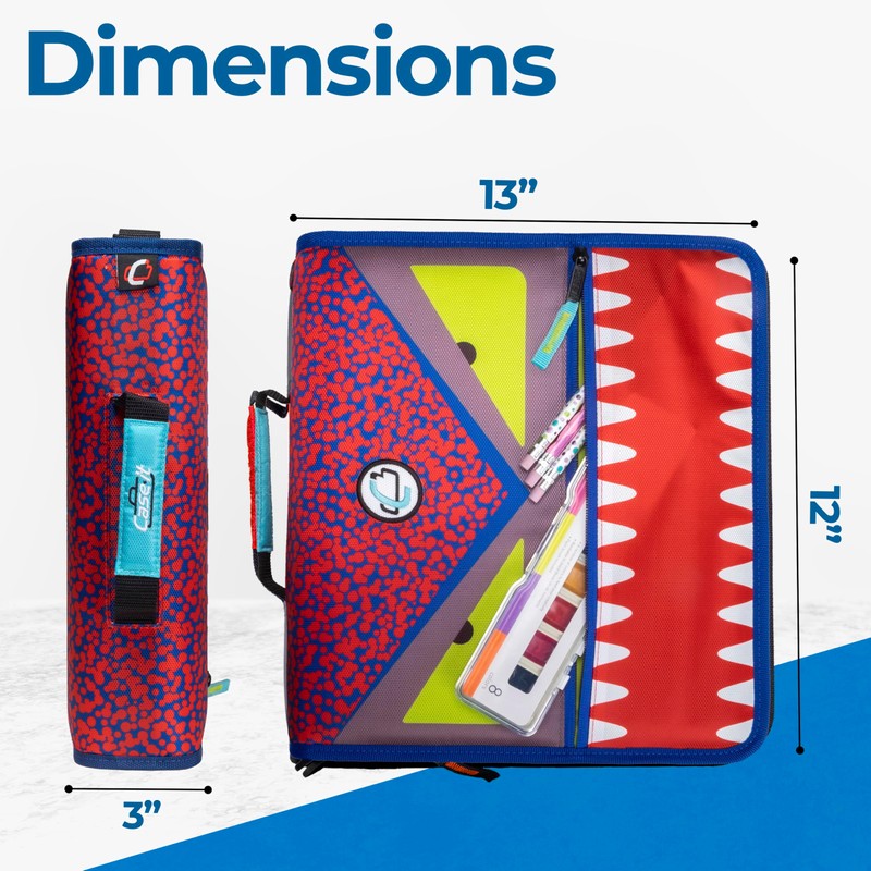 Case-it The Dual 2-in-1 Zipper Binder | Two 1.5-Inch D-Rings,