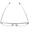 Foster Grant Gideon Rectangular Reading Glasses, Blue/Transparent, 64 mm, +2.50