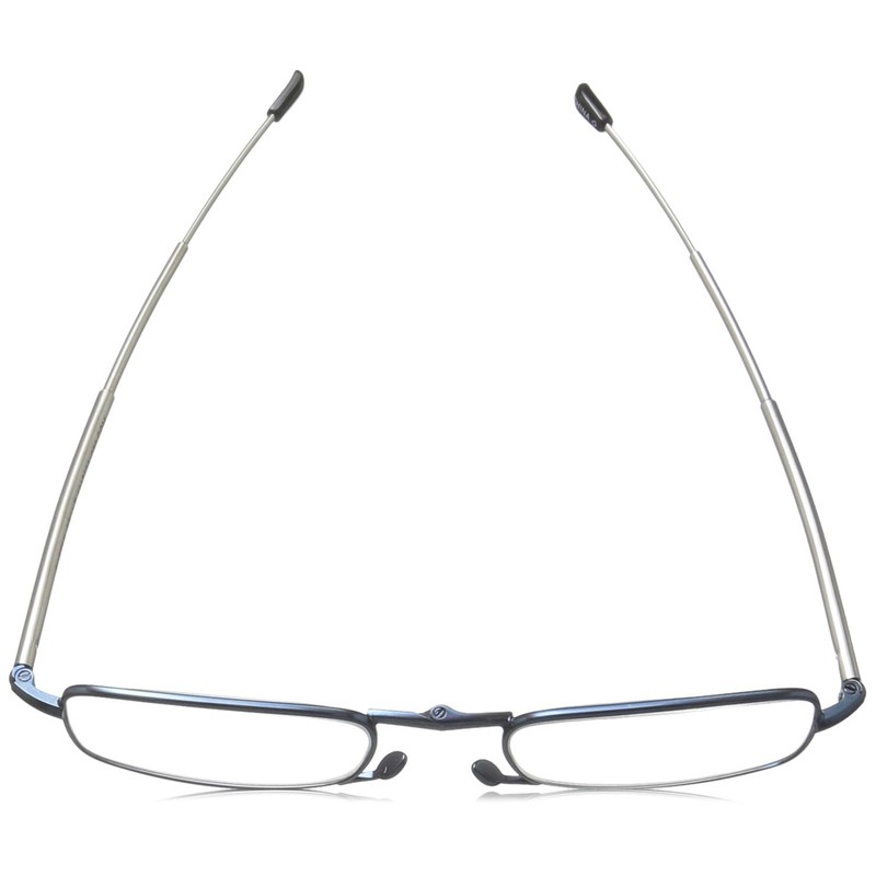 Foster Grant Gideon Rectangular Reading Glasses, Blue/Transparent, 64 mm, +2.50