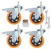 Stem Caster Wheels Heavy Duty Casters PVC M8-1.25x1″ (Stem Diameter