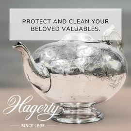 Hagerty Silver Gloves silver cleaning gloves with tarnish protection 1 pair I Impregnated cotton polishing gloves I Practical silver gloves for cleaning silver and silver-plated metal