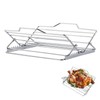 Adjustable Roasting Rack for 9x13 Pan, Stainless Steel Turkey Rack