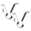 SISI UK Hanging Rod Wardrobe Rail Bracket Supports, Chrome, Pack
