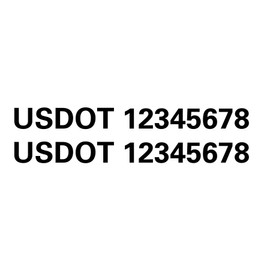 USDOT Number Vinyl Decal Sticker Set – 2" Truck & Fleet Vehicle Lettering – Made in USA - 867