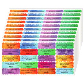 200Pcs Colorful Bible Verse Stickers, Motivational Decals for Faith Journaling Religious Planner Stickers Christian Scripture Stickers Inspirational Stickers for Scrapbook Laptop Bottles Kids Women