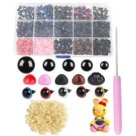 752PCS Safety Eyes and Noses +1pcs awl, Amigurumi Safety Eyes for Crocheting, Stuffed Crochet Eyes with Washers for Teddy Bear, Plastic Eyes for Crochet, Crochet Toy, Stuffed Doll and Plush Animal