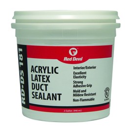 Red Devil 0841DS4 RD-DS 181 Acrylic Latex Duct Sealant, 1/2 Gallon, Gray, 4 Pack