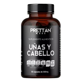 Suplemento Con Nutrientes Para Uas Y Cabello 500mg Prettan Sin Sabor                                                                                  