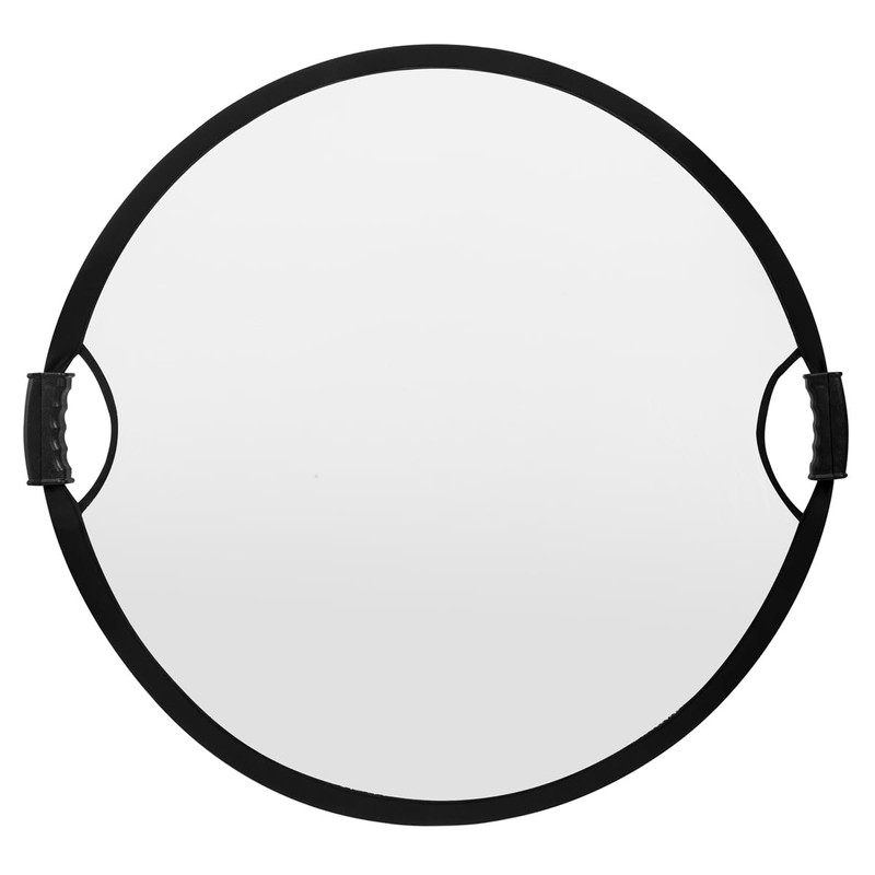 Glow Circular Collapsible Reflector with Handles (32", Silver/White)
