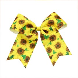 Sunflower Hair Bows for Girls Yellow Floral Hair Clip Hair BowNon-Slip Alligator Clip Sunflower Hair Accesory (F196) (Yellow 2)