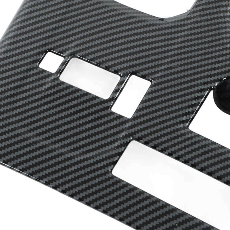 Car Center Console Shift Panel Trim Adhesive Glossy Carbon Fiber