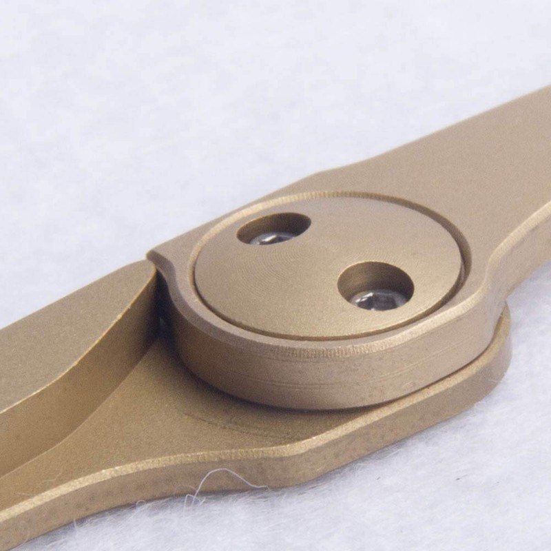 ILEAF Brass Daily Mini Pocket Folding Utility Knife with 10