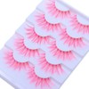 5 Pairs White False Eyelashes, Cosplay Eyelashes, 3D Multilayer Anime