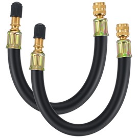 2Pcs Universal Flexible Tire Valve Extenders, 8.25 in Flexible Tire Valve Extension Stem Extension for Universal Cars Trucks Motorcycles Bikes, Easy Installation & Durable