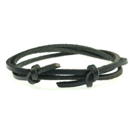 (set of 2) Adjustable 3.0mm Thick Leather Cord Surf Bracelet or Anklet