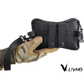 LIVANS Tactical K9 Side Bag, Small Horizontal Molle Pouch for Service Dog Harness Tactical Dog Vest Attachment Saddlebag Bone Shape for K9 Military, Training