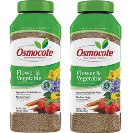Osmocote 4 Month 14-14-14 Slow Release Vegetable & Flower Plant Food Fertilizer, 2 Lbs. - Pack of (2)