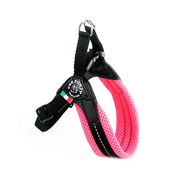 TRE PONTI Easy Fit Mesh Classic Neon Dog Harness, Size 3.5, Pink