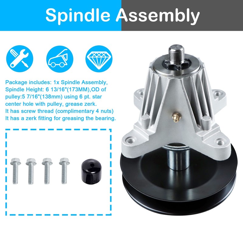 54" Deck Spindle Assembly 618-06978 918-06978, Fits for Cub Cadet
