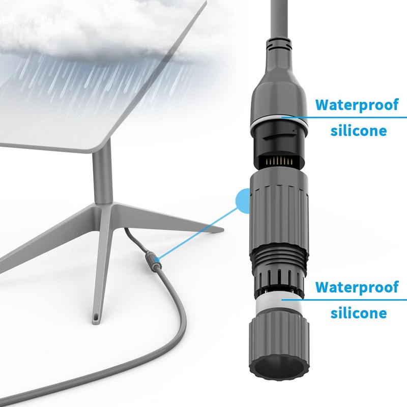 SPX Plug to RJ45 Adapter 1200Mbps Transmission Speed Rectangular Satellite