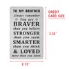 HYHYDHP To My Brother Gifts Wallet Card, Little Brother Inspirational