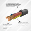 Flexible Rubber Power Cable, 3 Core, 1.0mm², H05RN-F 3G1.0, Indoor