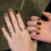 Nail Tip, Short, 24 Pieces, Nail Tip, False Claws, Cat
